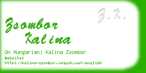 zsombor kalina business card